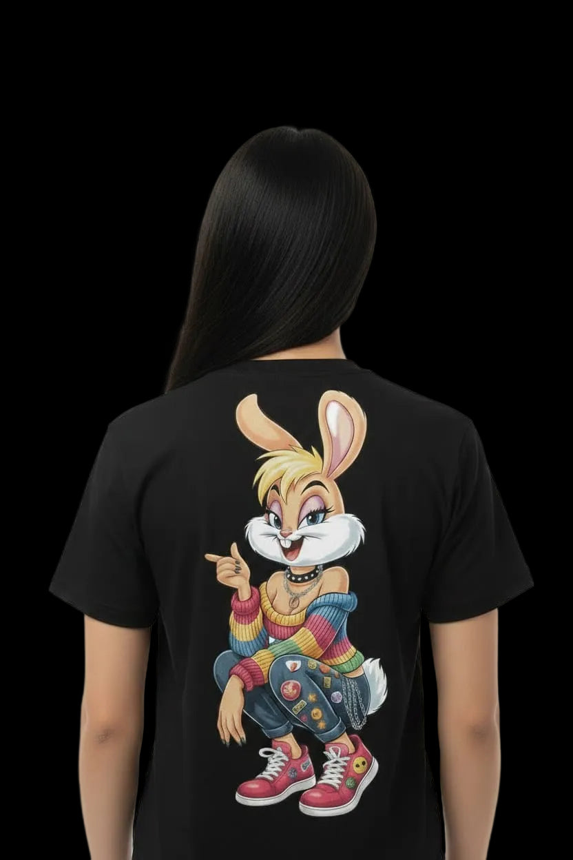 Street Bunny anime graphic tee – unique streetwear by Azhyre Apparel