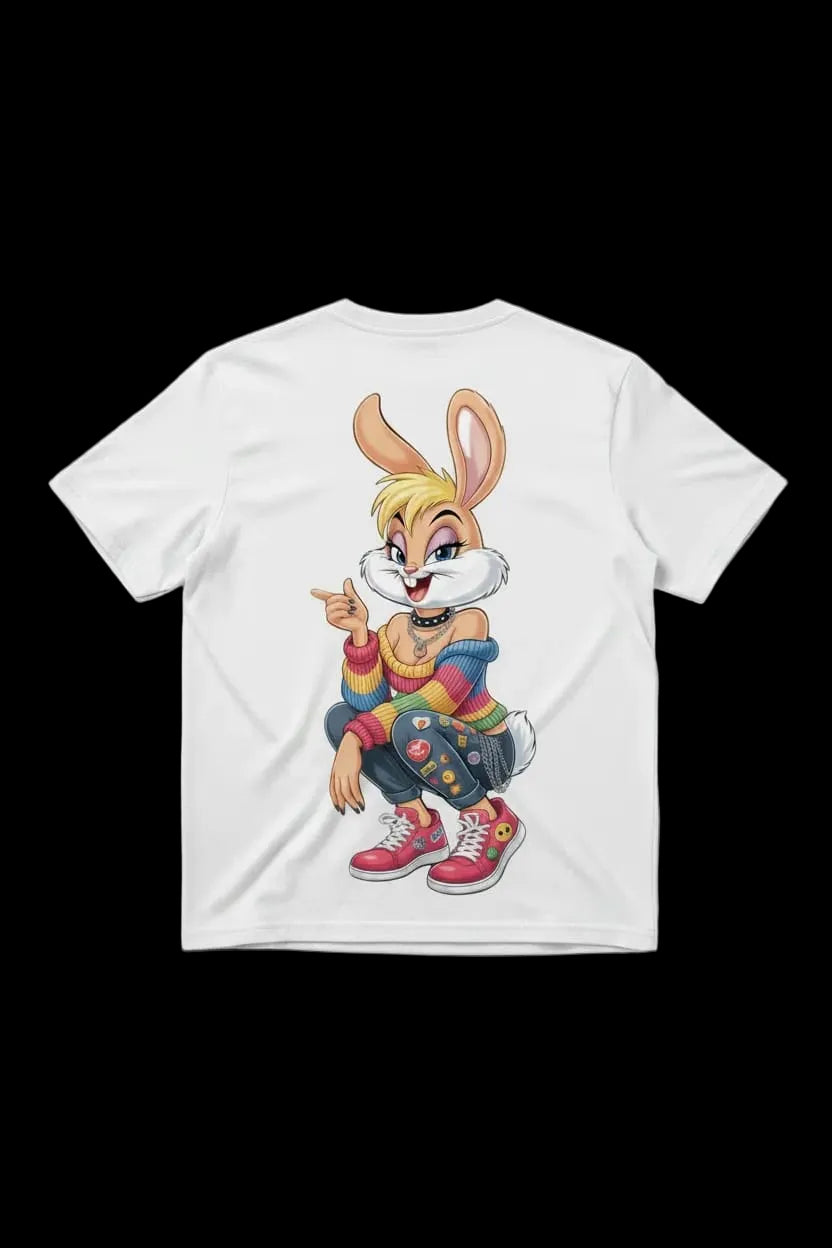 Street Bunny anime graphic tee – unique streetwear by Azhyre Apparel