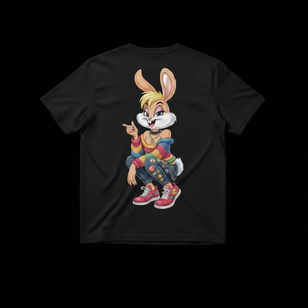 Street Bunny anime graphic tee – unique streetwear by Azhyre Apparel